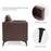 Mcombo Modern Accent Chair, Club Armchair with Metal Legs, Faux Leather Single Sofa Chairs for Living Room Bedroom Office LW654