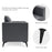 Mcombo Modern Accent Chair, Club Armchair with Metal Legs, Faux Leather Single Sofa Chairs for Living Room Bedroom Office LW654