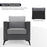 Mcombo Modern Accent Chair, Club Armchair with Metal Legs, Faux Leather Single Sofa Chairs for Living Room Bedroom Office LW654