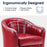 Mcombo Accent Club Chair, Barrel Chair with Ottoman, Faux Leather Arm Chair for Living Room Bedroom, Small Space 4022