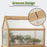 Mcombo Cold Frame Greenhouse, Portable Wooden Greenhouse Raised Potted Plant Protection Box with Shelf for Outdoor Indoor Use, 0266