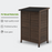 Mcombo Outdoor Wood Storage Cabinet, Small Size Garden Wooden Tool Shed with Double doors, Outside Tools Cabinet for Backyard (24.6”x 18.3”x38.2”) 6059-0985CR