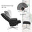 Mcombo Swivel Recliner with Ottoman, Modern Armchair with Heavy Duty Aluminum Base, Faux Leather Lounge Chair for Living Room Bedroom Office, 4603