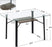 Modern Glass Dining Table for 4/6 Kitchen Table Rectangular Dinner Table Accent Table Mid-Century Computer Desk Office Desk for Dining Doom Living Room 29.52" Hx31.49 Wx47.2 L,6090-5203