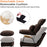MCombo Accent Recliner Chair with Ottoman, Fabric Couch Bed Chair, Armchair Club Chair, Adjustable Backrest and Headrest, for Living Room Bedroom Office 4055/4058/4059