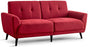 Mcombo Living Room Couch Sofa Linen Fabric Tufted Mid-Century Modern Bench Loveseat Sofa, 71" Small Sofa 6090-5120