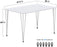 Mcombo Modern Wood White Dining Table for 4/6 Hairpin Computer Desk Kitchen Dining Room Table Leisure Coffee Table, 47.5 x 30 x 29inch 6090-Lilac-DT