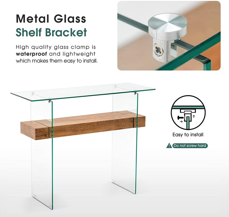 Narrow Glass Console Table with Storage Modern Sofa Table Entryway Table Glass Writing Desk Small Computer Desk TV Table Buffet Table Modern Accent Table,6090-5101/5101MB/5101ST