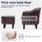Mcombo Accent Club Chair, Barrel Chair with Ottoman, Faux Leather Arm Chair for Living Room Bedroom, Small Space 4022