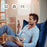 Mcombo Accent Chair with Ottoman, Velvet Modern Tufted Wingback Club Chair, Upholstered Leisure Chairs with Metal Legs for Bedroom Living Room 4079
