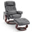 Mcombo Swivel Recliners with Ottoman, Vibration Massage TV Chairs with Side Pocket, Faux Leather Ergonomic Lounge Chair for Living Room Bedroom 4734