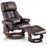 Mcombo Recliner with Ottoman Reclining Chair with Massage and Lumbar Pillow, 360 Degree Swivel Wood Base, Faux Leather 9068