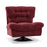 Mcombo Modern Swivel Accent Chairs, Button-Tufted Slipper Chair, Chenille Upholstered Wingback Leisure Sofa Chair for Living Room Bedroom LW753