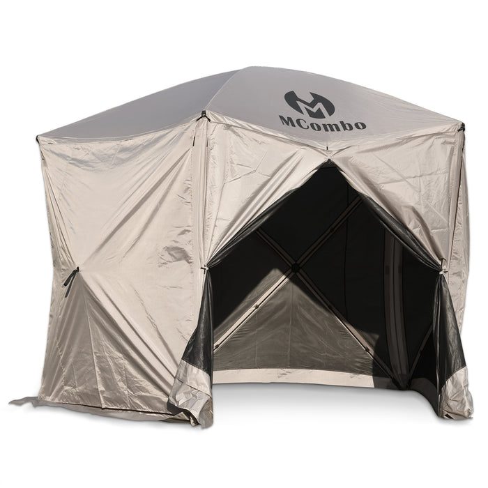 Mcombo Gazebo Tent Pop-Up Portable 4-Sided Hub Durable Screen Tent (4-6 Person) 6052-C1024-5PC