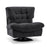 Mcombo Modern Swivel Accent Chairs, Button-Tufted Slipper Chair, Chenille Upholstered Wingback Leisure Sofa Chair for Living Room Bedroom LW753