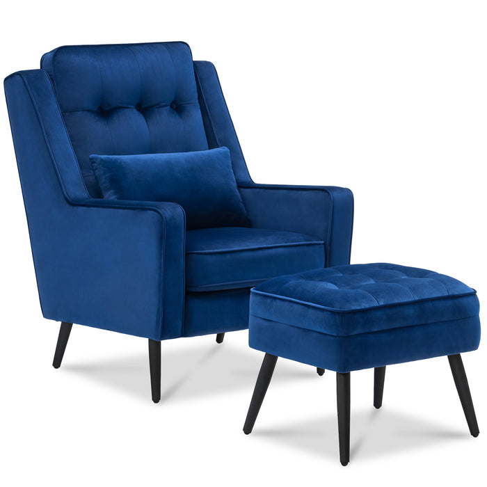 Velvet chair clearance with metal legs
