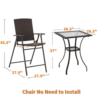 5pc Wicker Patio Dining Set, DS86