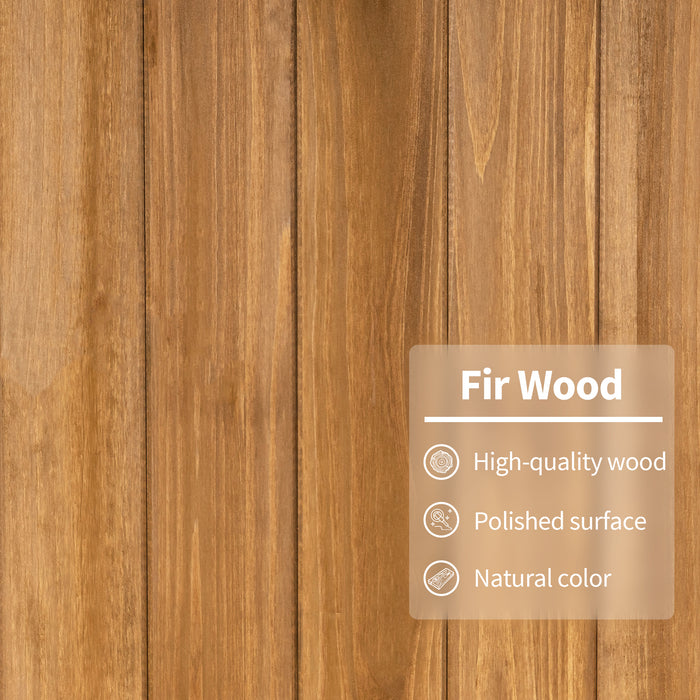 Mcombo 70” Wooden Garden Shed Wooden Lockers with Fir Wood, Fashionable Design with Double Doors Cabinet 6056-0770