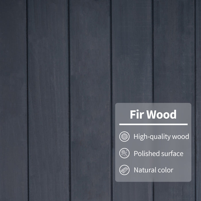 Mcombo 70” Wooden Garden Shed Wooden Lockers with Fir Wood, Fashionable Design with Double Doors Cabinet 6056-0770