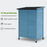 Mcombo Outdoor Wood Storage Cabinet, Small Size Garden Wooden Tool Shed with Double doors, Outside Tools Cabinet for Backyard (24.6”x 18.3”x38.2”) 6059-0985CR