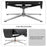 Mcombo Swivel Recliner with Ottoman, Modern Armchair with Heavy Duty Aluminum Base, Faux Leather Lounge Chair for Living Room Bedroom Office, 4603