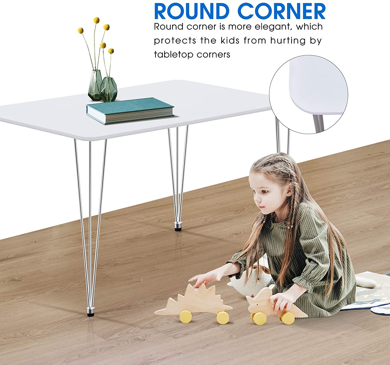 White Dining Table, Lilac-DT