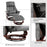Mcombo Recliner with Ottoman Reclining Chair with Massage and Lumbar Pillow, 360 Degree Swivel Wood Base, Faux Leather 9068