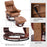 MCombo Recliner with Ottoman Reclining Chair with Massage and Lumbar Pillow, 360 Degree Swivel Wood Base, Faux Leather 9068