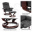 Mcombo Swivel Recliner with Ottoman, Manual Recliner Chairs with Wood Base for Living Room Bedroom Office, Chenille Fabric 4919