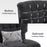 Mcombo Modern Swivel Accent Chairs, Button-Tufted Slipper Chair, Chenille Upholstered Wingback Leisure Sofa Chair for Living Room Bedroom LW753
