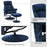MCombo Recliner with Ottoman, Reclining Chair with Massage, Chenille Fabric Swivel Recliner Chairs for Living Room 4828