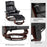 Mcombo Recliner with Ottoman Reclining Chair with Massage and Lumbar Pillow, 360 Degree Swivel Wood Base, Faux Leather 9068