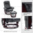 MCombo Recliner with Ottoman Chair Accent Recliner Chair with Vibration Massage, 360 Degree Swivel Wood Base, Faux Leather 9096