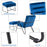 Mcombo Accent Chair with Ottoman, Velvet Modern Tufted Curved Backrest Club Chair, Upholstered Leisure Chairs with Metal Legs for Bedroom Living Room 4750/4747