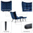 Mcombo Accent Chair with Ottoman, Velvet Modern Tufted Wingback Club Chair, Upholstered Leisure Chairs with Metal Legs for Bedroom Living Room 4079