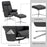Mcombo Swivel Recliner with Ottoman, Modern Armchair with Heavy Duty Aluminum Base, Faux Leather Lounge Chair for Living Room Bedroom Office, 4603