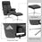 MCombo Swivel Recliner with Ottoman, Modern Armchair with Heavy Duty Aluminum Base, Faux Leather Lounge Chair for Living Room Bedroom Office, 4603