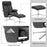 Mcombo Swivel Recliner with Ottoman, Modern Armchair with Heavy Duty Aluminum Base, Faux Leather Lounge Chair for Living Room Bedroom Office, 4603
