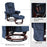 MCombo Fabric Recliner Massage Chair with Ottoman, Swivel Chair with Wood Base, for Living Reading Room Bedroom, 9099