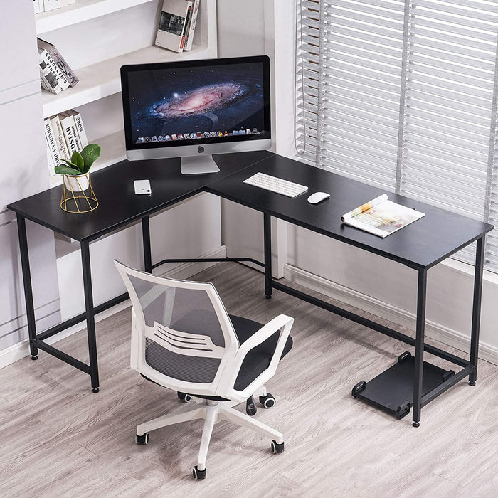 L Shaped Desk Corner Desk Gaming Desk PC Table Writing Workstation Simplest Modern Computer Desk for Home Office Small Space 6400