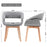 Mcombo Modern Living Dining Room Accent Arm Chairs Set of 2 Linen Fabric  6090-9133