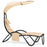 Mcombo Outdoor Chaise Lounge Chair w/Adjustable Canopy, Adjustable Cushioned Reclining Chair w/Side Pocket and Arc Stand, Sun Lounger for Beach Poolside Backyard Balcony Porch, 4097