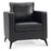 Mcombo Modern Accent Chair, Club Armchair with Metal Legs, Faux Leather Single Sofa Chairs for Living Room Bedroom Office LW654
