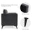 Mcombo Modern Accent Chair, Club Armchair with Metal Legs, Faux Leather Single Sofa Chairs for Living Room Bedroom Office LW654