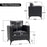 Mcombo Modern Accent Chair, Club Armchair with Metal Legs, Faux Leather Single Sofa Chairs for Living Room Bedroom Office LW654