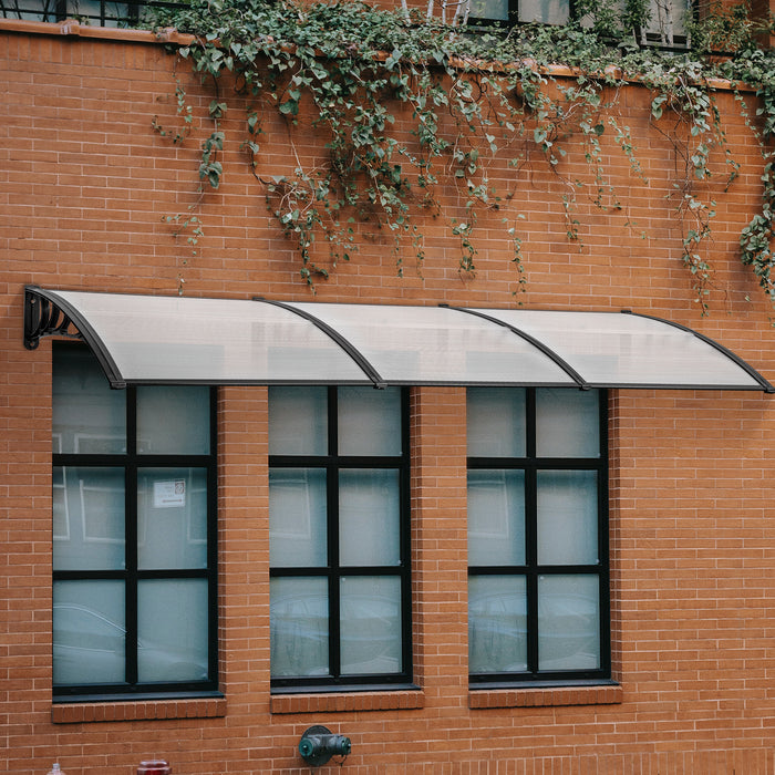 MCombo 39"×116" Window Overhead Door Awning Patio Outdoor Polycarbonate Cover Front Door Rain Sun Shetter Garden Canopy Hollow Sheet, 4012