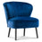 Mcombo Modern Accent Chair, Velvet Tufted Wingback Club Chairs, Leisure Upholstered Side Chair with Wood Legs, Comfy Shell Chair Vanity Chair for Living Room Bedroom Reception 4720
