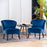 Mcombo Modern Accent Chair, Velvet Tufted Wingback Club Chairs, Leisure Upholstered Side Chair with Wood Legs, Comfy Shell Chair Vanity Chair for Living Room Bedroom Reception 4720