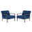 MCombo Modern Accent Chairs Set, Chenille Upholstered Armchair, Ergonomics Lounge Chair for Living Room HQ417