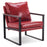 MCombo Modern Accent Chairs, Armchair with Upholstered Cushion, Faux Leather Lounge Chairs for Living Room Bedroom HQ304